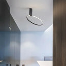 GobekUsa LED Round Ceiling Lamp Scandinavian Design White Black Gold Metal Aluminum