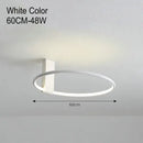 GobekUsa LED Round Ceiling Lamp Scandinavian Design White Black Gold Metal Aluminum