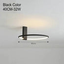 GobekUsa LED Round Ceiling Lamp Scandinavian Design White Black Gold Metal Aluminum