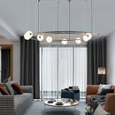 GobekUsa LED Round Chandelier Pendant Light for Ceiling Living Room Bedroom Decor