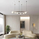 GobekUsa LED Round Chandelier Pendant Light for Ceiling Living Room Bedroom Decor