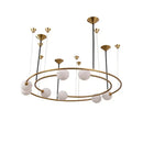 GobekUsa LED Round Chandelier Pendant Light for Ceiling Living Room Bedroom Decor