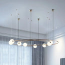 GobekUsa LED Round Chandelier Pendant Light for Ceiling Living Room Bedroom Decor