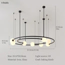 GobekUsa LED Round Chandelier Pendant Light for Ceiling Living Room Bedroom Decor