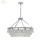 GobekUsa LED Round Glass Chandeliers Raindrop Pendant Lights Modern Living Hanging Lamps