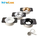 Modern white and gold round recessed ceiling mount – kitchen light set by Decorbites