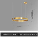 GobekUsa LED Round Ring Chandelier for Dining Room, Living Room, and Bedroom