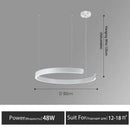GobekUsa LED Round Ring Chandelier for Dining Room, Living Room, and Bedroom