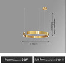 GobekUsa LED Round Ring Chandelier for Dining Room, Living Room, and Bedroom