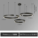GobekUsa LED Round Ring Chandelier for Dining Room, Living Room, and Bedroom