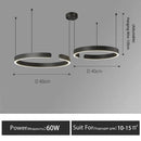 GobekUsa LED Round Ring Chandelier for Dining Room, Living Room, and Bedroom