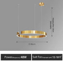 GobekUsa LED Round Ring Chandelier for Dining Room, Living Room, and Bedroom