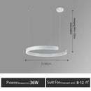 GobekUsa LED Round Ring Chandelier for Dining Room, Living Room, and Bedroom