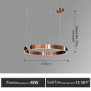 GobekUsa LED Round Ring Chandelier for Dining Room, Living Room, and Bedroom