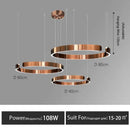 GobekUsa LED Round Ring Chandelier for Dining Room, Living Room, and Bedroom