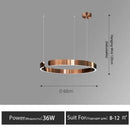 GobekUsa LED Round Ring Chandelier for Dining Room, Living Room, and Bedroom