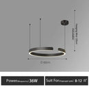 GobekUsa LED Round Ring Chandelier for Dining Room, Living Room, and Bedroom
