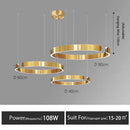 GobekUsa LED Round Ring Chandelier for Dining Room, Living Room, and Bedroom