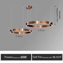 GobekUsa LED Round Ring Chandelier for Dining Room, Living Room, and Bedroom