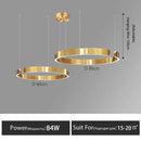 GobekUsa LED Round Ring Chandelier for Dining Room, Living Room, and Bedroom