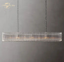 GobekUsa LED San Marco Glass Chandelier: Modern Rectangular Lighting for Dining, Kitchen, Living Room