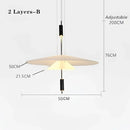 GobekUsa LED Saucer Chandelier: Modern Personality for Home Decor, Living Room, Dining Table