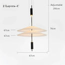 GobekUsa LED Saucer Chandelier: Modern Personality for Home Decor, Living Room, Dining Table