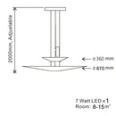 GobekUsa LED Saucer Pendant Light for Home Decor and Living Room