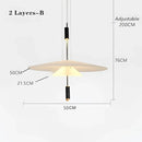 GobekUsa LED Saucer Pendant Light for Home Decor and Living Room