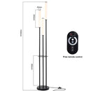 GobekUsa LED Shelf Floor Lamp Dimmable Remote Control Room Lighting