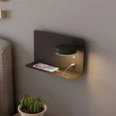 GobekUsa LED Shelf Wall Lamp with USB Charging Port & Switch