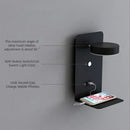 GobekUsa LED Shelf Wall Lamp with USB Charging Port & Switch