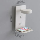 GobekUsa LED Shelf Wall Lamp with USB Charging Port & Switch