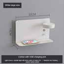 GobekUsa LED Shelf Wall Lamp with USB Charging Port & Switch