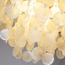 GobekUsa LED Shell Chandelier: Modern Gold Chrome Ceiling Hanging Light