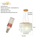 GobekUsa LED Shell Chandelier: Modern Gold Chrome Ceiling Hanging Light