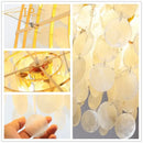 GobekUsa LED Shell Chandelier: Modern Gold Chrome Ceiling Hanging Light
