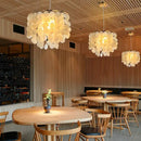 GobekUsa LED Shell Chandelier: Modern Gold Chrome Ceiling Hanging Light
