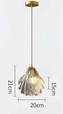 GobekUsa LED Shell Pendant Light: Modern Nordic Luxury for Bedroom, Living, Dining Room