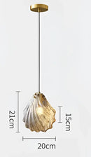 GobekUsa LED Shell Pendant Light: Modern Nordic Luxury for Bedroom, Living, Dining Room