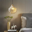 GobekUsa LED Shell Pendant Light: Modern Nordic Luxury for Bedroom, Living, Dining Room