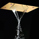 GobekUsa LED Shower Faucet Ceiling Mount Rainfall Waterfall Head Shower Set