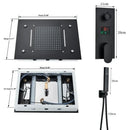 GobekUsa LED Shower Faucet Set Rain Waterfall System with Remote Control & Colorful Ceiling Display
