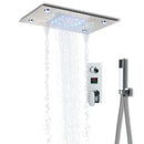 GobekUsa LED Shower Faucet Set Rain Waterfall System with Remote Control & Colorful Ceiling Display