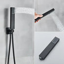 GobekUsa LED Shower Faucet Set Rain Waterfall System with Remote Control & Colorful Ceiling Display