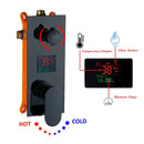 GobekUsa LED Shower Faucet Set Rain Waterfall System with Remote Control & Colorful Ceiling Display