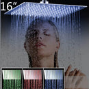 GobekUsa LED Shower Head Square with Temperature Control 3 Color Lights Ultra Thin