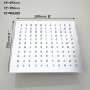 GobekUsa LED Shower Head Square with Temperature Control 3 Color Lights Ultra Thin