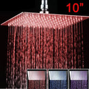 GobekUsa LED Shower Head Square with Temperature Control 3 Color Lights Ultra Thin