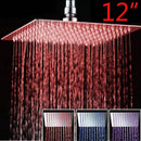 GobekUsa LED Shower Head Square with Temperature Control 3 Color Lights Ultra Thin